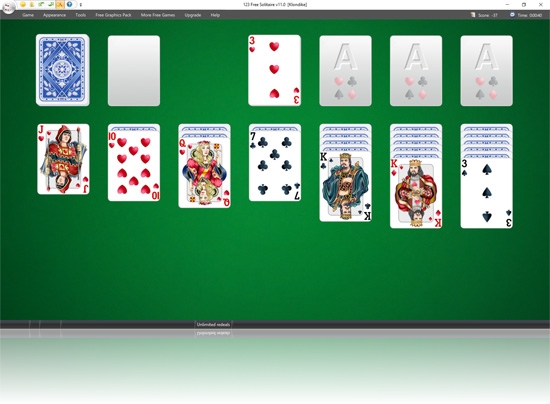 123 Free Solitaire new improved display