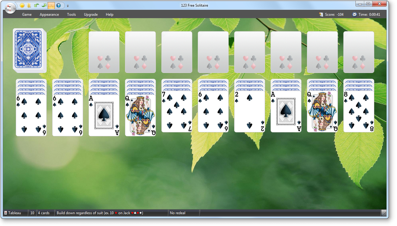 123 Free Solitaire - Spider One Suit screenshot